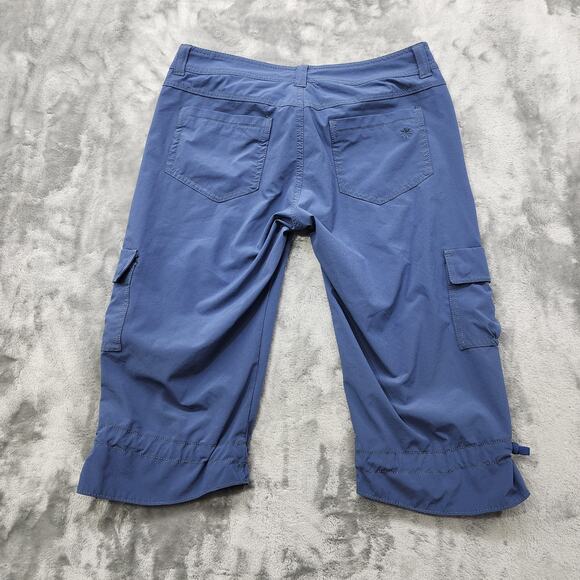 Athleta Pants Womens 6 Blue Low Rise Dipper Cargo Capri Drawstring Hem Hiking - Picture 3 of 13